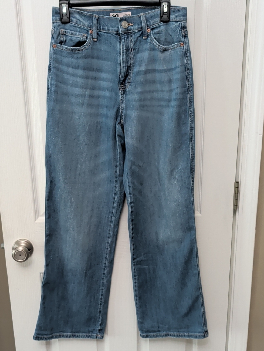 SO High Rise Baggy Wide Leg Jeans Size 5 / 27W Light Wash Denim